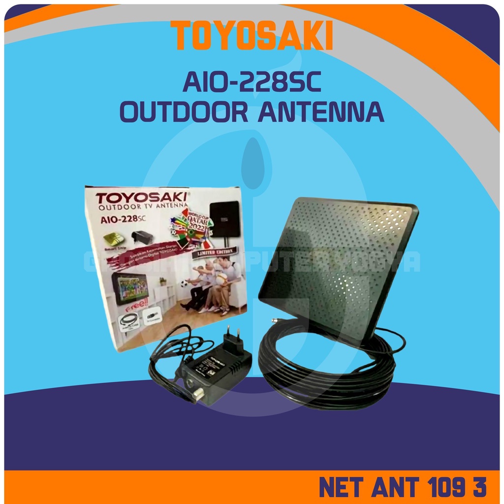 Toyosaki AIO-228SC High Gain Analog Digital Outdoor TV Antenna Antena