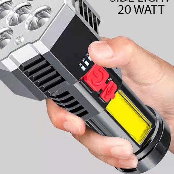 SENTER LED 5 MATA 60W + 20W SUPER TERANG / SENTER CAS LED - SENTER LED