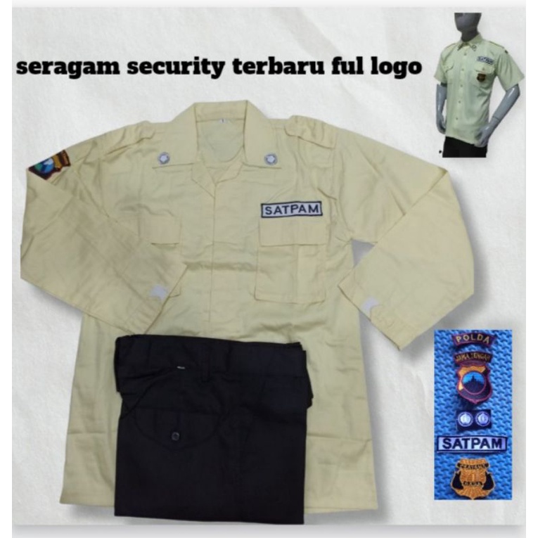 Seragam Security Cream terbaru 2023 Pdh-Pdl seragam satpam security setelan security