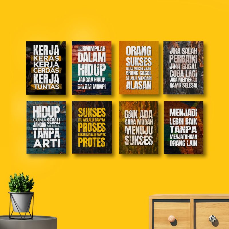 Jual Hiasan Dinding Quotes Motivasi Wall Decor Poster Kayu Dekorasi