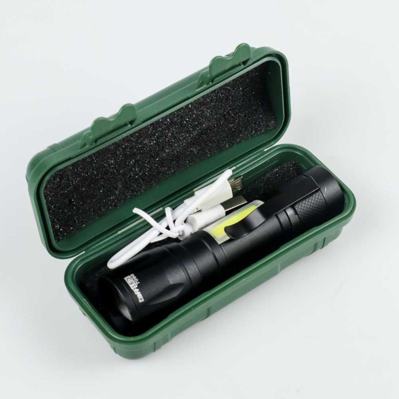 TaffLED Senter LED Mini Rechargeable Q5 dan COB 300 Lumens - 7098