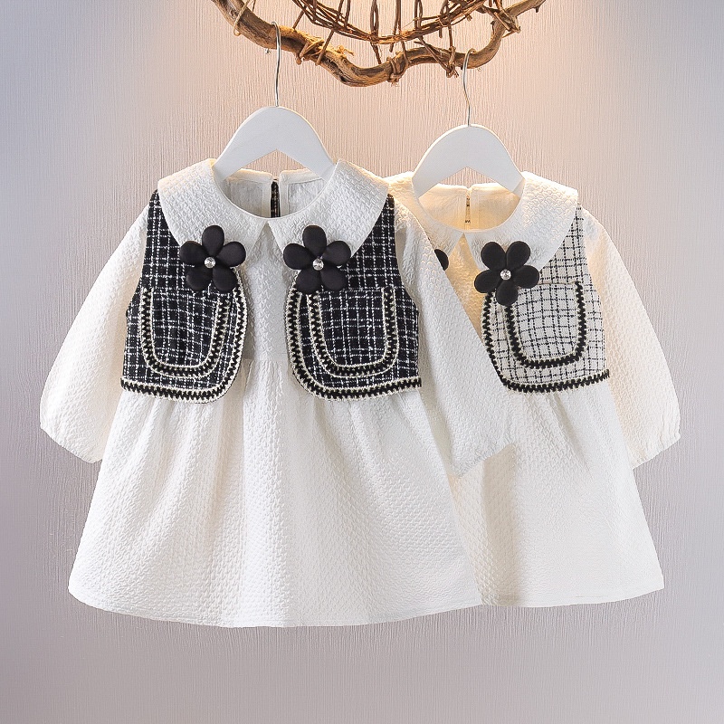 0-3Thn, DR89-Dress Anak Bayi Perempuan 2in1 Import Florence