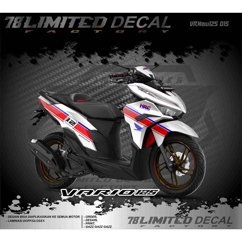 Stiker Decal Vario 125 NEW 2022 Full body_Dekal Stiker Vario 125 New 2022 Disain Minimalis VRN015