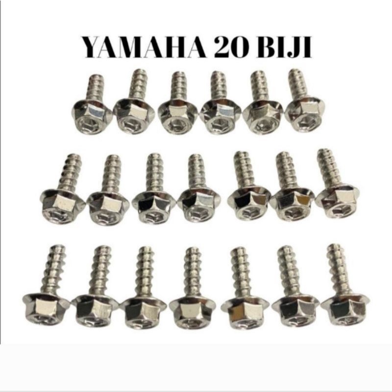 baut body Chrome thailand stenlis yamaha mio soul xeon fino isi 20 pcs