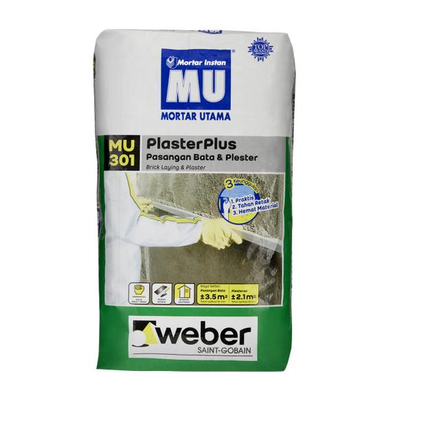 MORTAR UTAMA 301 PLESTER & PASANG BATA 40 KG/ MU 301 PLESTERAN