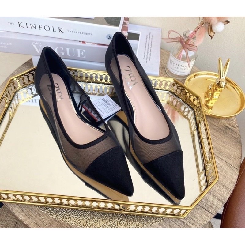 SEPATU ZARA WANITA ZR-186 MESH SEPATU FLAT ZARA SHOES IMPORT FLATSHOES