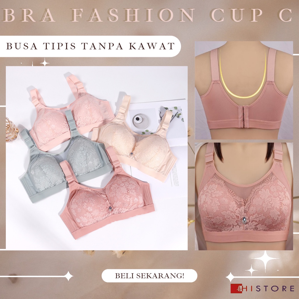 [HI] Bra BH Fashion Wanita Cup C Bra wanita Premium BH Busa Tipis Tanpa Kawat Sangat Nyaman C1