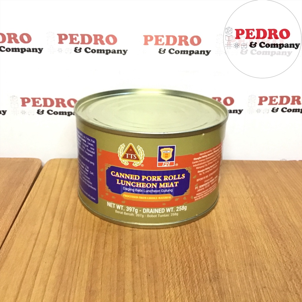 

Canned pork rolls luncheon meat 397 gram TTS daging babi gulung