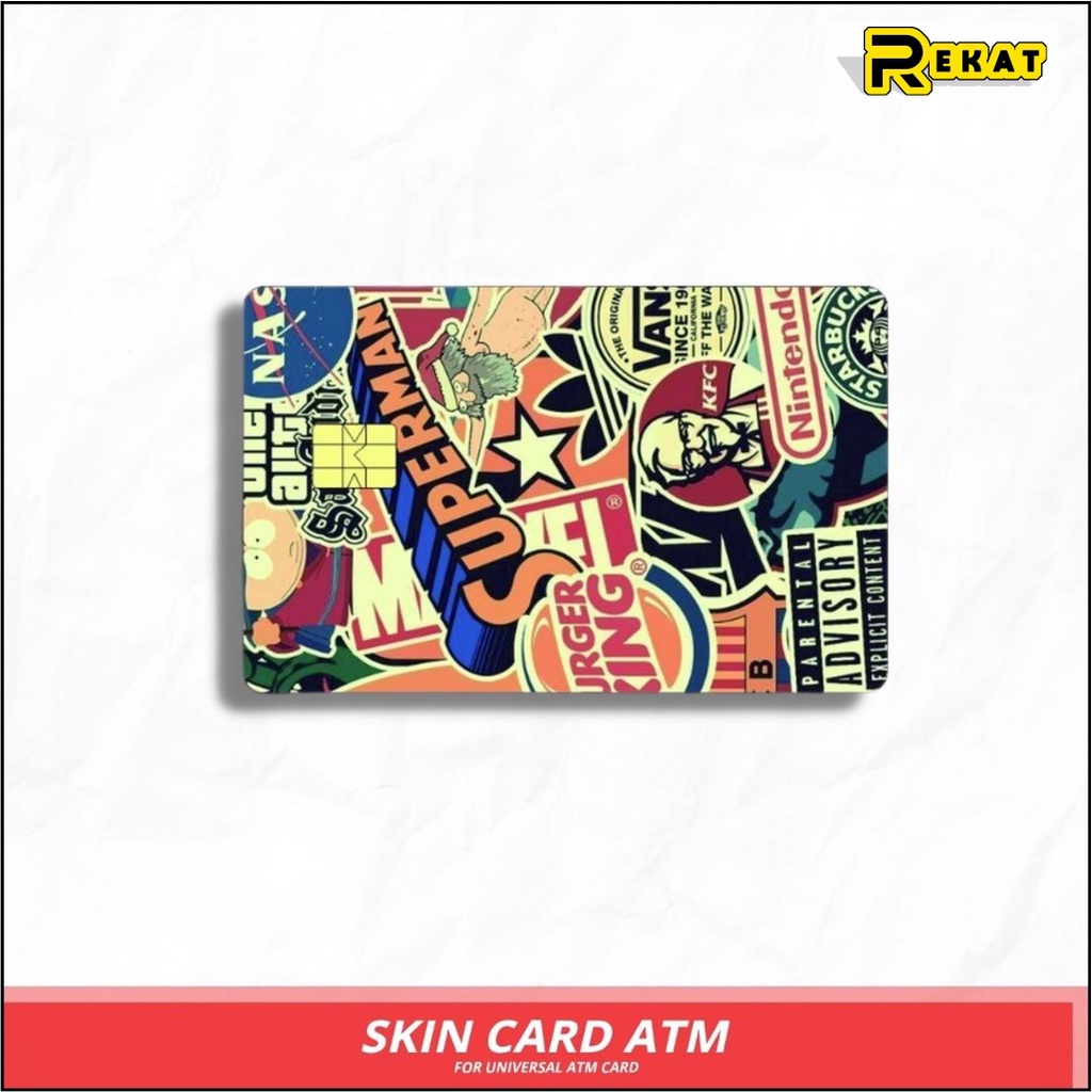 

STICKER PELINDUNG KARTU SKIN CARD ATM SIM KTP E-MONEY STIKER BRAND LEM KUAT SUDAH DILAPISI ANTI GORES