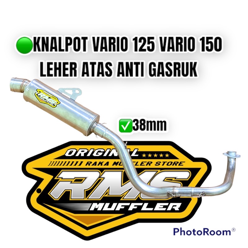 KNALPOT VARIO 125 VARIO 150 VARIO 110 KARBU RMS BEST3 DIAMETER 38MM COBRA LEHER BENDING ANTI GASRUK