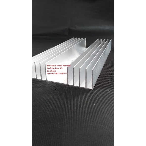 Pendingin power sanken p 60 cm type 5 sirip Tipis Heatsink aluminium