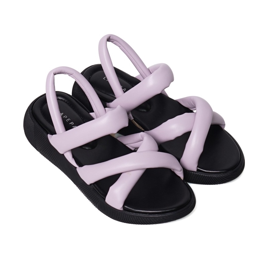 LAPEPA STORE - Sandal Wanita Wedges VIVIAN Lilac | sendal selop pergi wanita dua ban model silang de