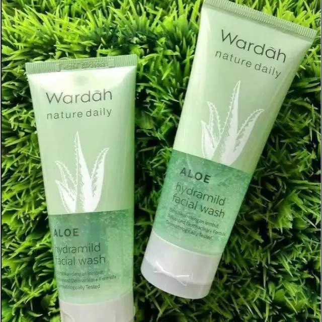 Wardah Aloe Facial Wash 100ml&amp;60ml Original Perawatan Wajah