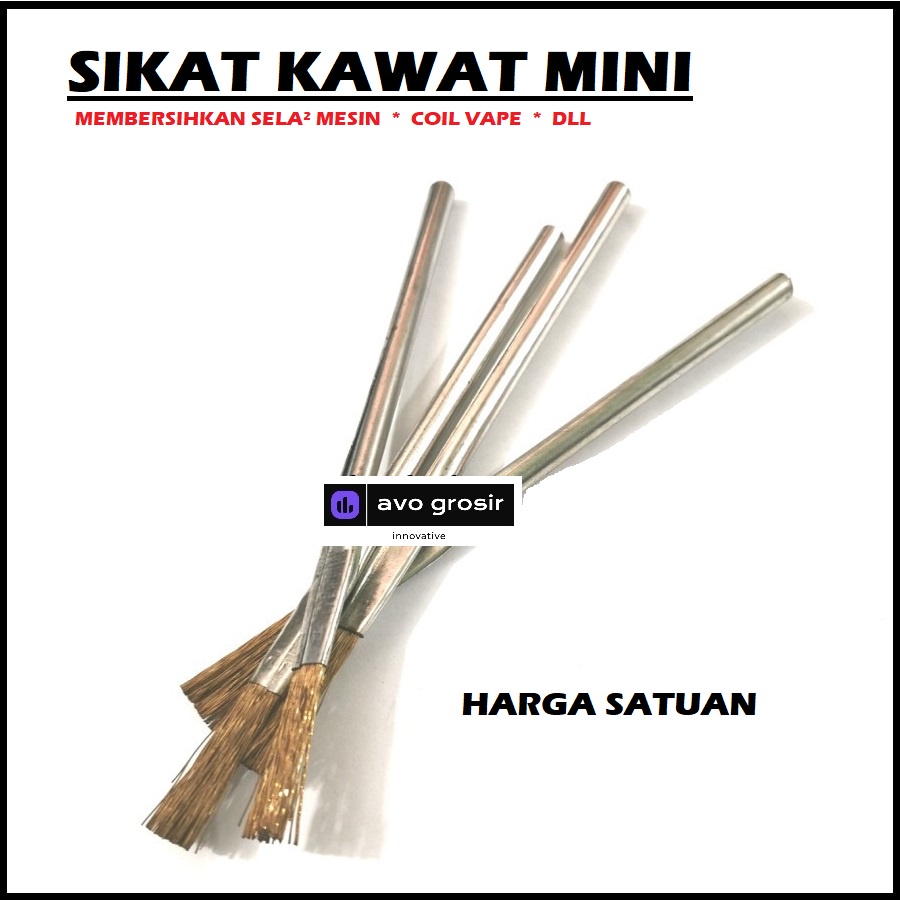 Sikat Kawat Mini Coil Brush Vap'e  - Pembersih Sela² Mesin
