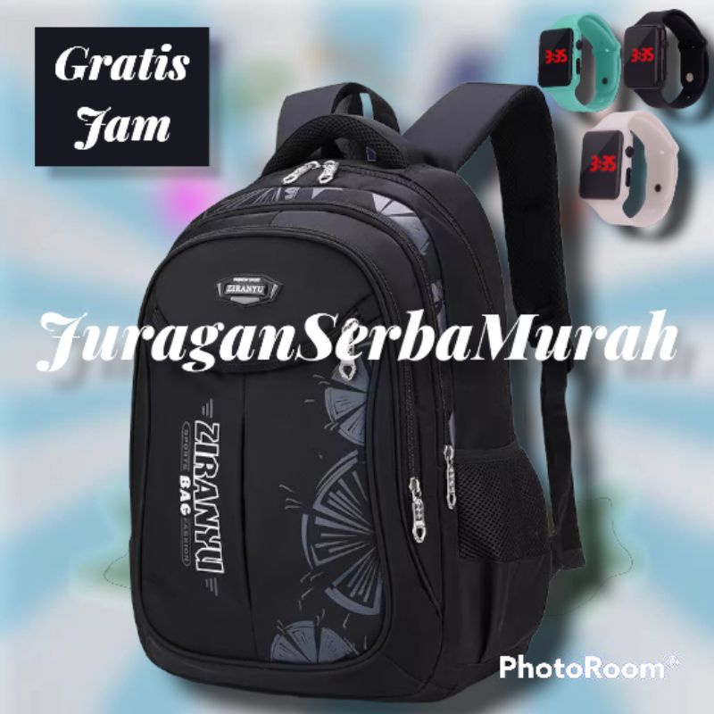 Tas Ransel Sekolah Unisex Ziranyu Ukuran Besar Murah
