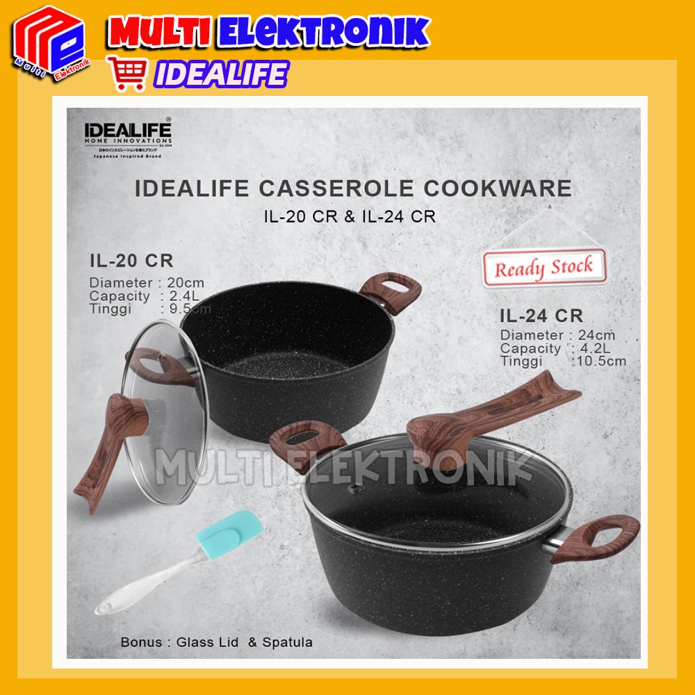 IDEALIFE Casserole Cookware - Panci Casserole Serbaguna
