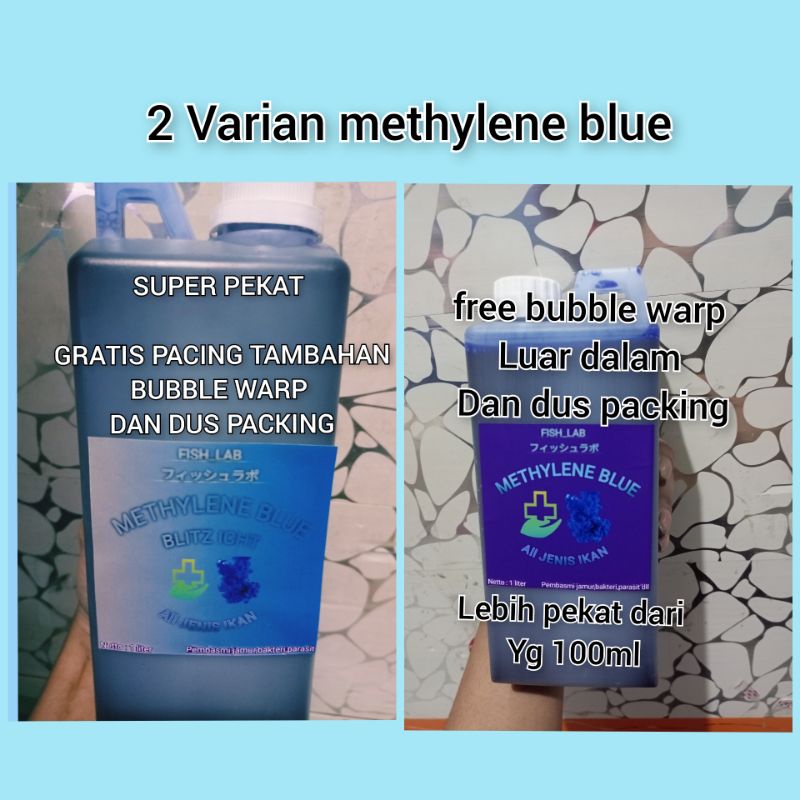 Methylene blue blitz ich 1 liter / blitz icht / methylene blue / obat ikan / obat jamur ikan / metylene blue / acriflavine / acriflavine hcl