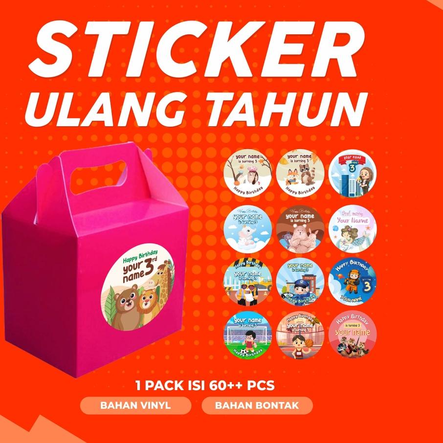 

☣ (60++ Pcs) Sticker Ulang Tahun / Birthday Sticker ゕ
