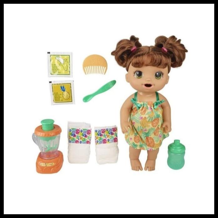 Baby Alive Magical Mixer Baby Doll Mainan Boneka Brunette