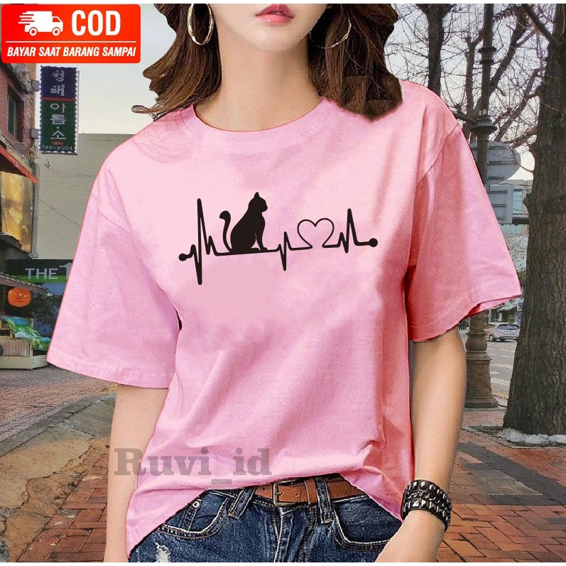 Ruvi_id-KAOS DISTRO / BELI 3 GRATIS HEADSET EXTRA BASS / KAOS GETARAN KUCING / KAOS WANITA / KAOS PRIA / KOREAN STYLE / BLUS / T-SHIRT / BAJU TRENDY / KAOS OBLONG / KAOS TERLARIS / BAHAN TEBAL / IMPORT / KAOS OVERSIZE / ATASAN KEKINIAN / KAOS MURAH