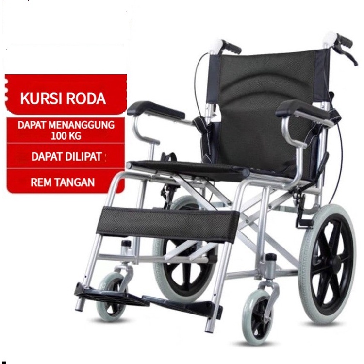 Furnibest Kursi Roda Lipat Portable Traveling Kursi Roda Medis