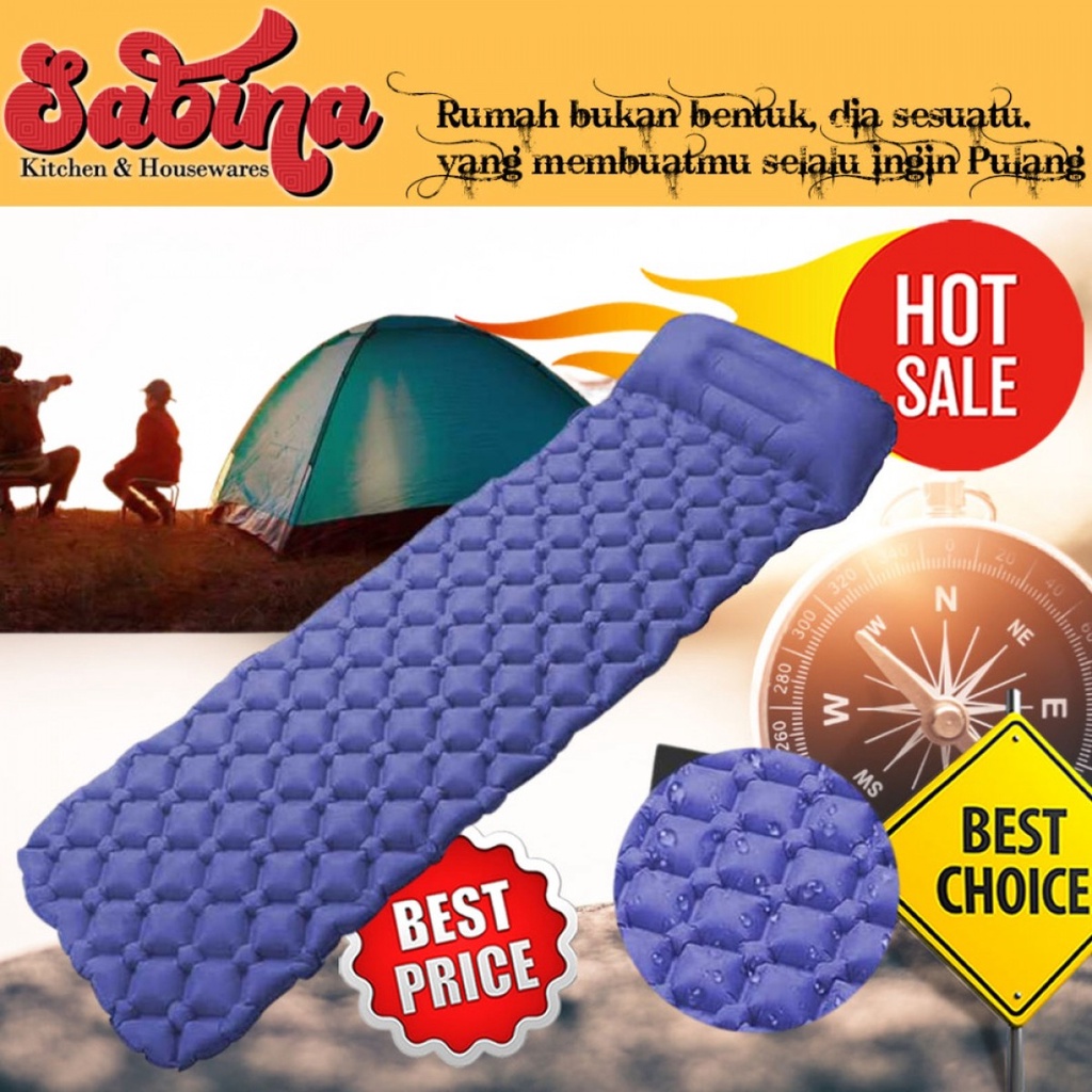 Kasur Angin Matras Rhombus Design Alas Tidur Outdoor Sleeping Bag