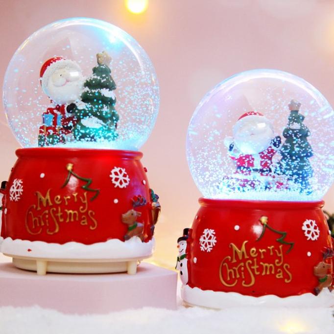 

BEST QUALITY - KOTAK MUSIK NATAL SANTA CLAUS BOLA CRYSTAL SNOW GLOBE BLOWER