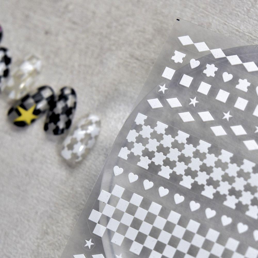 AUGUSTINA Agustina Jantung Stiker Kuku DIY Nail Art Self Adhesive Butterfly Manicure Aksesoris Bentuk Tidak Teratur Nail Art Dekorasi