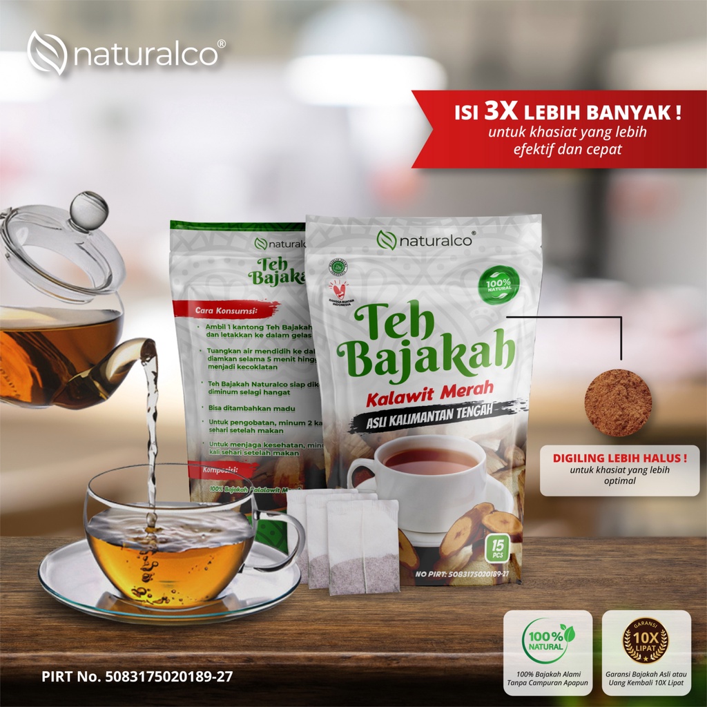 

Teh Akar Bajakah Naturalco Kalalawit Merah Asli Kualitas Terbaik 100% Akar Bajakah Asli Kalimantan Isi 15 Pcs | Isi 3X Lipat Lebih Banyak Tapi Lebih Hemat ! 15 Pcs x 3g