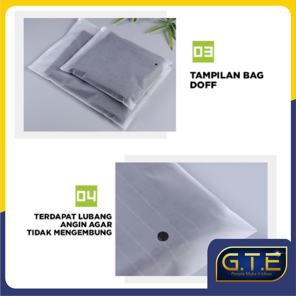 GTE | Zipper lock / zipper storage bag / zipper travel pouch / travel pouch serbaguna