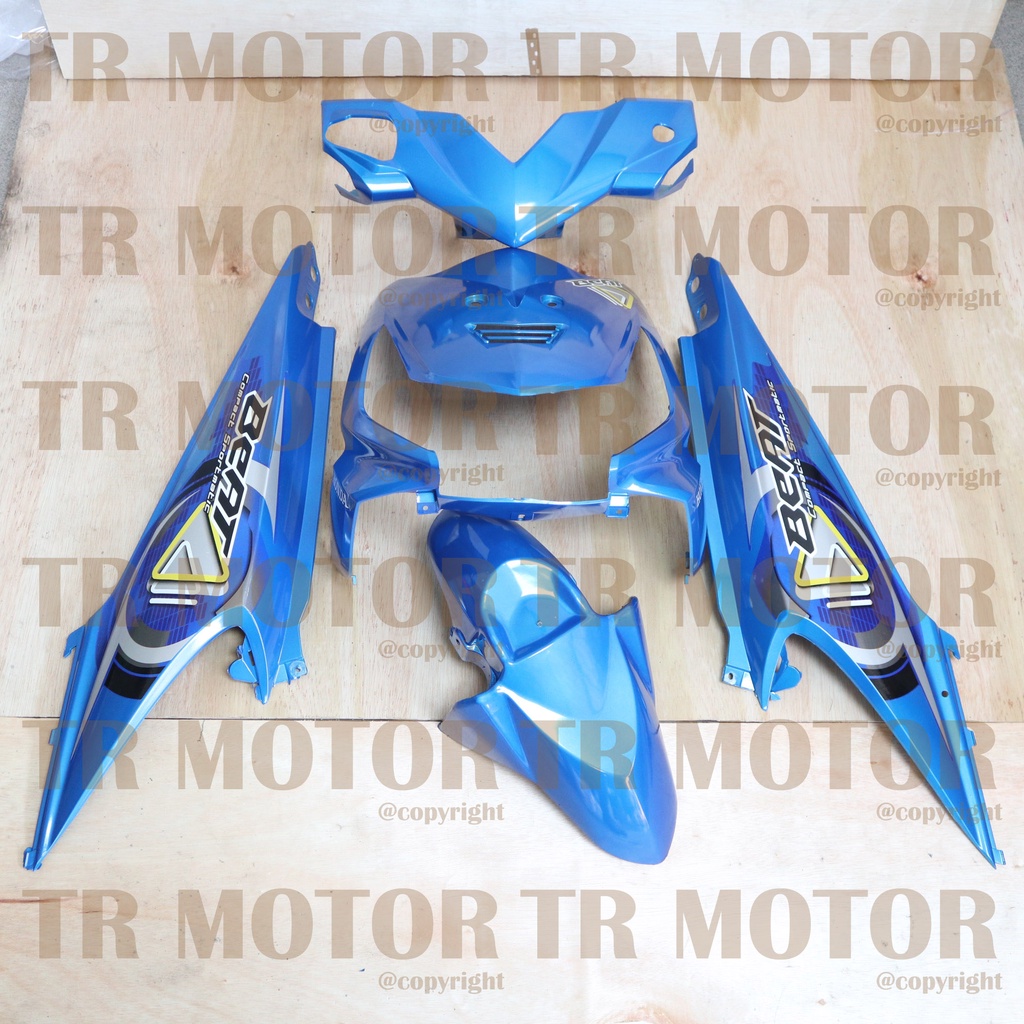 Cover Body Beat Karbu Lama 2009 Biru Full Set Halus Cover Body Full Halus Bodi Motor
