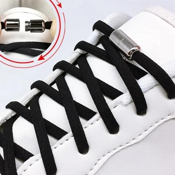 Tali Sepatu Elastis Lembut Ulir Soft Shoelace Elastic - Navy