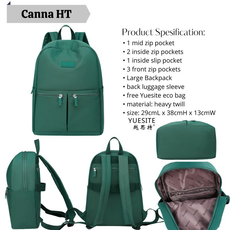 TAS RANSEL BACKPACK WANITA IMPORT YUESITE CANNA CYUTEBAGS