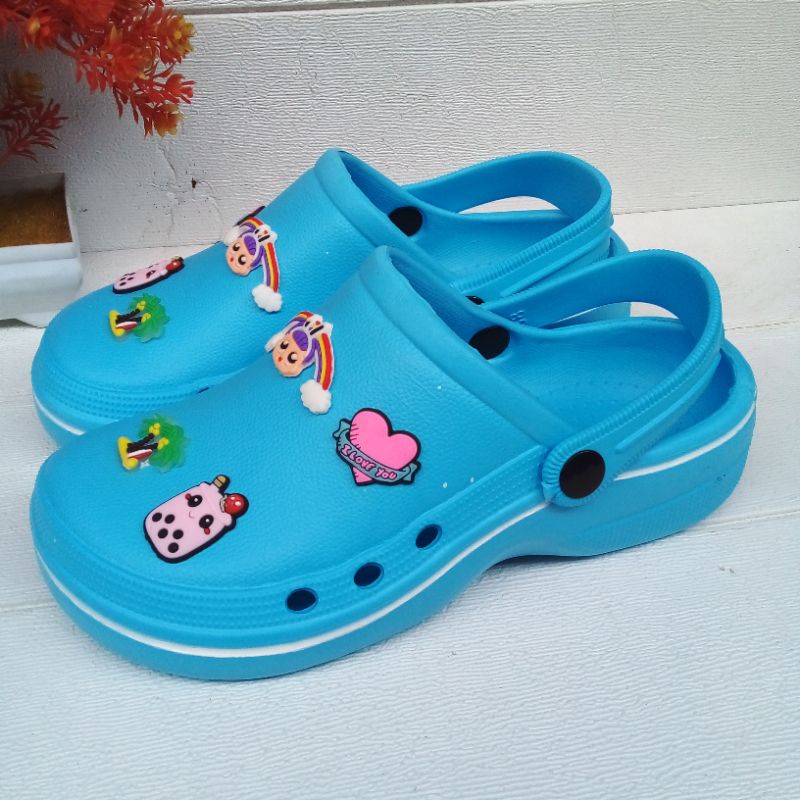 Sandal Crocs Wanita /Sandal Fashion Wanita/Sandal Selop Wanita /Sandal wedges /Sandal Wanita sol tebal/Sandal Wanita Feimaguoji