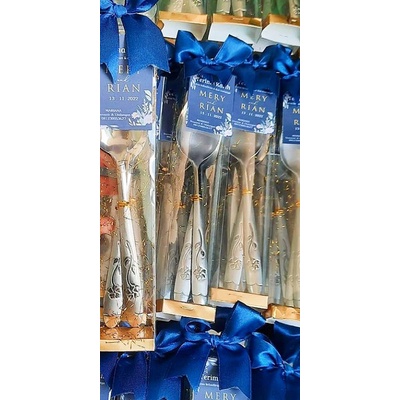 Kotak Mika 5x2x19 AE/AP (kotak mika souvenir sendok garpu) GROSIRAN MIN 100PCS