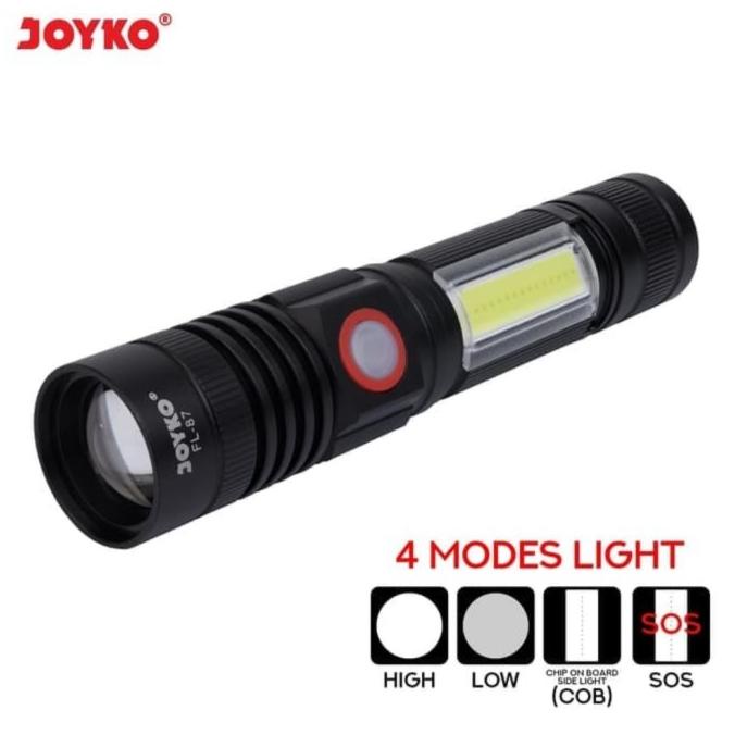 Senter LED Magnet JOYKO FL87/Flashlight LED FL-87/Rechargeable LED