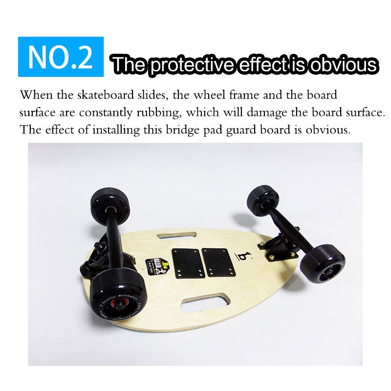 【3-6-9 mm 2pcs/set】Skateboard Riser Pads/Skateboard Shock Pad /Riser Pad Skateboard