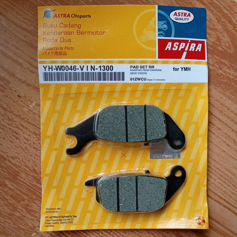 Kampas Rem Cakram Belakang Vixion New Aspira YH-W0046-VIN-1300