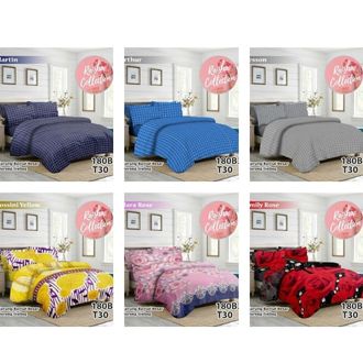 Sprei Homemade Aesthetic Minimalis/Sprei Kotak Ala Korea Size 180X200 Ukuran King T20 dan T30 Free Dua Sarung Bantal Dua Sarung Guling