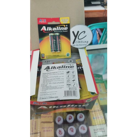 Alkalin Baerai Isi 2 Sedang AA Batrai Alkaline Millennium Power Jam Dinding Remote Mainan Game