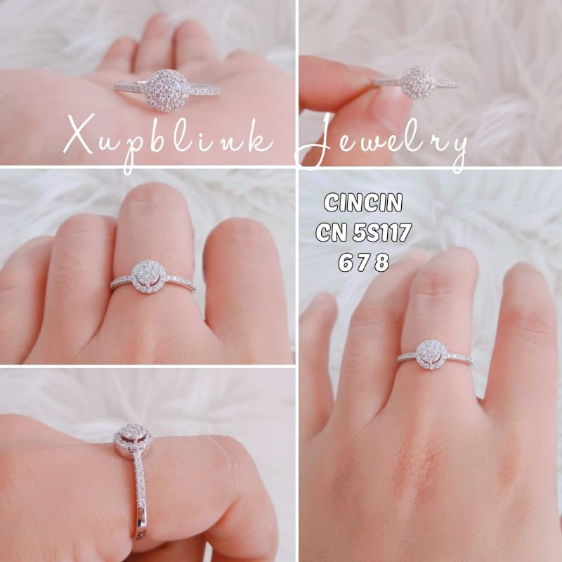 Cincin Titanium Wanita Model Berlian Fashion Super Mewah Dan Elegant
