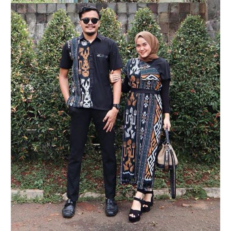 Couple Tenun - Baju Tenun Couple - Dress Kondangan - Couple Tenun - Batik Batik Couple Couple - Dres