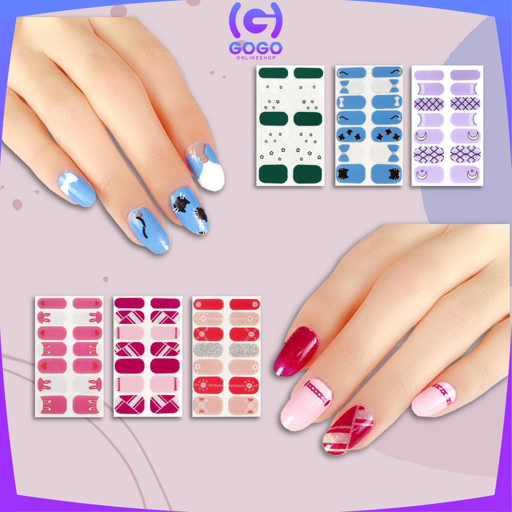 GOGO-K54 Stiker Kuku Wanita Nail Art Sticker / Sticker Kuku Fashion Wanita Murah Anti Air / Stiker Kuku Korea Murah