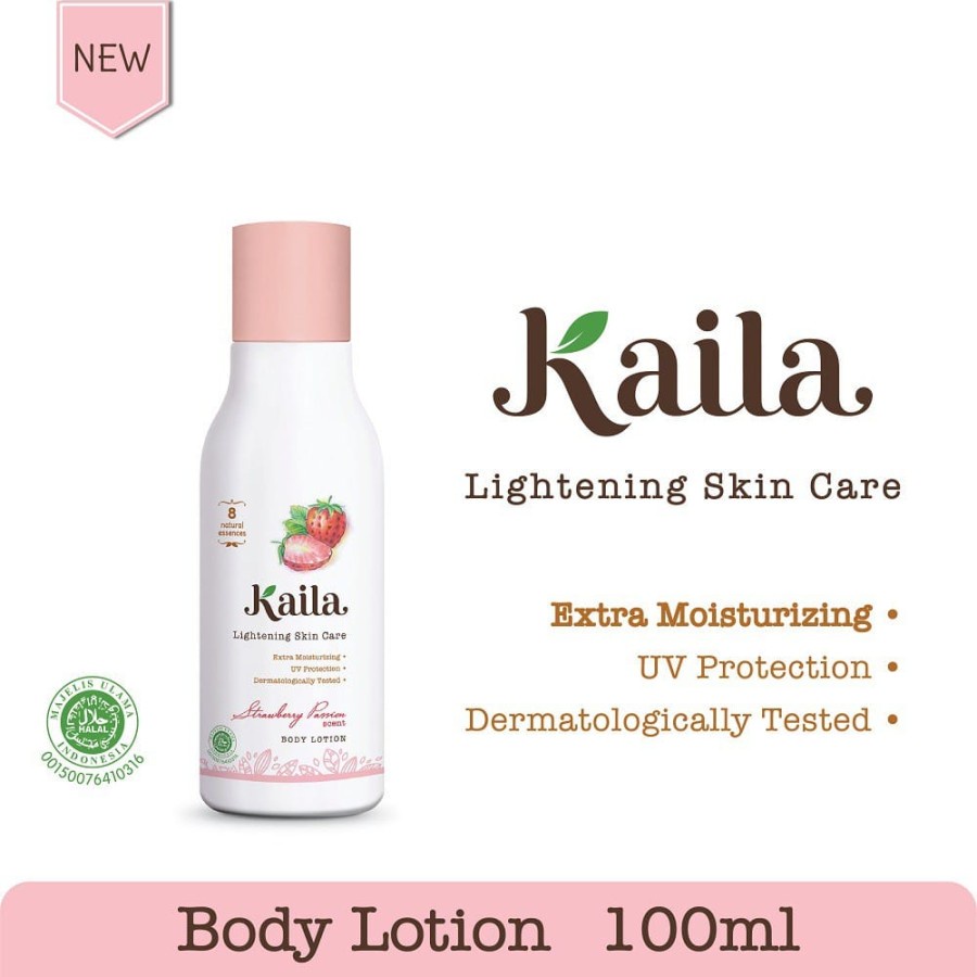 KAILA Body Lotion 100 ml - Strawberry Mencerahkan Kulit