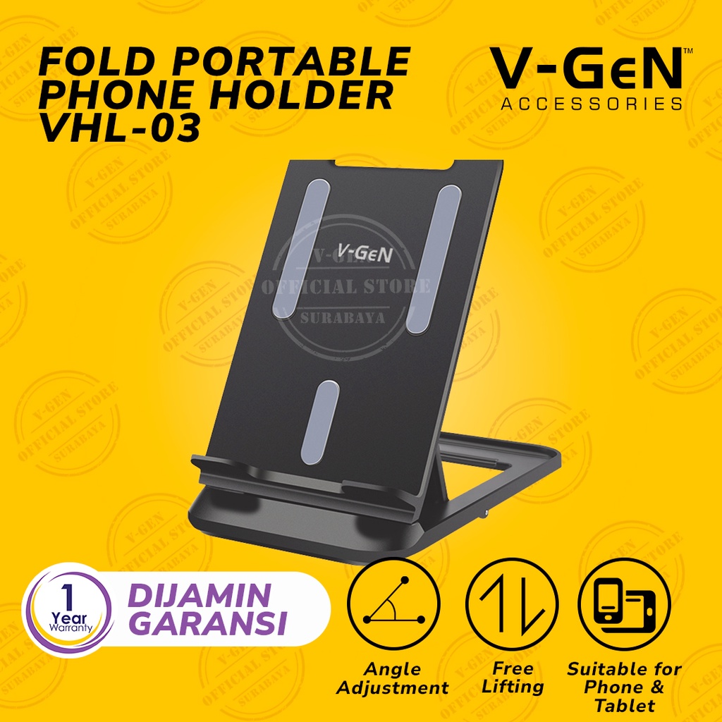 Foldable Portable Phone Tablet Stand VHL-03 Thin Gadget Holder V-GeN