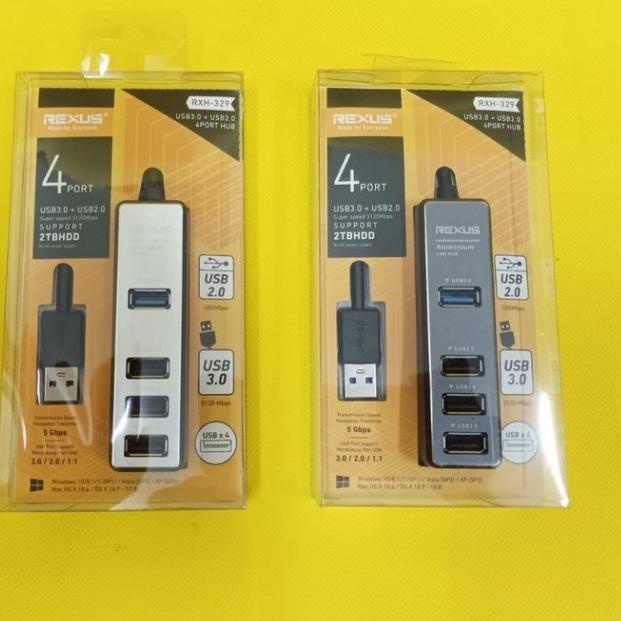 Rexus USB3.0 + USB2.0 / USB Hub 4 Port RXH-329
