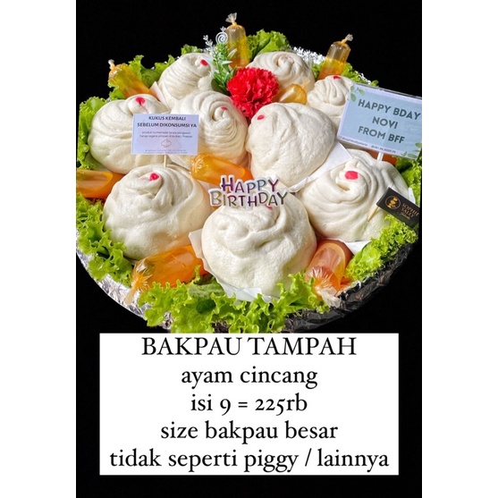 

BAKPAO AYAM CINCANG TAMPAH, NOTE TGL DAN UCAPAN YA