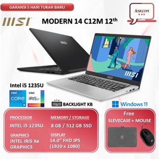 Laptop Gaming MSI Modern 14 Gen 12 i5 1235U RAM 8GB 512GB SSD IRIS Xe 14.0FHD IPS Windows11 - C12M.060