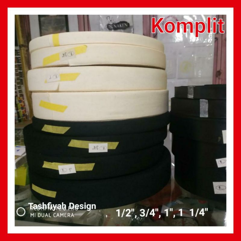 

Label Katun Polos Hitam 1cm 2cm 2.5cm 3cm