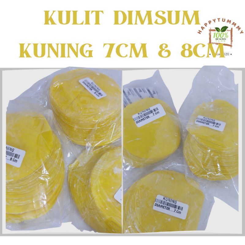 HPT - Kulit dimsum WARNA KUNING Siomay Gyoza Pangsit tipis halal lembut anti lengket enak Murah !!